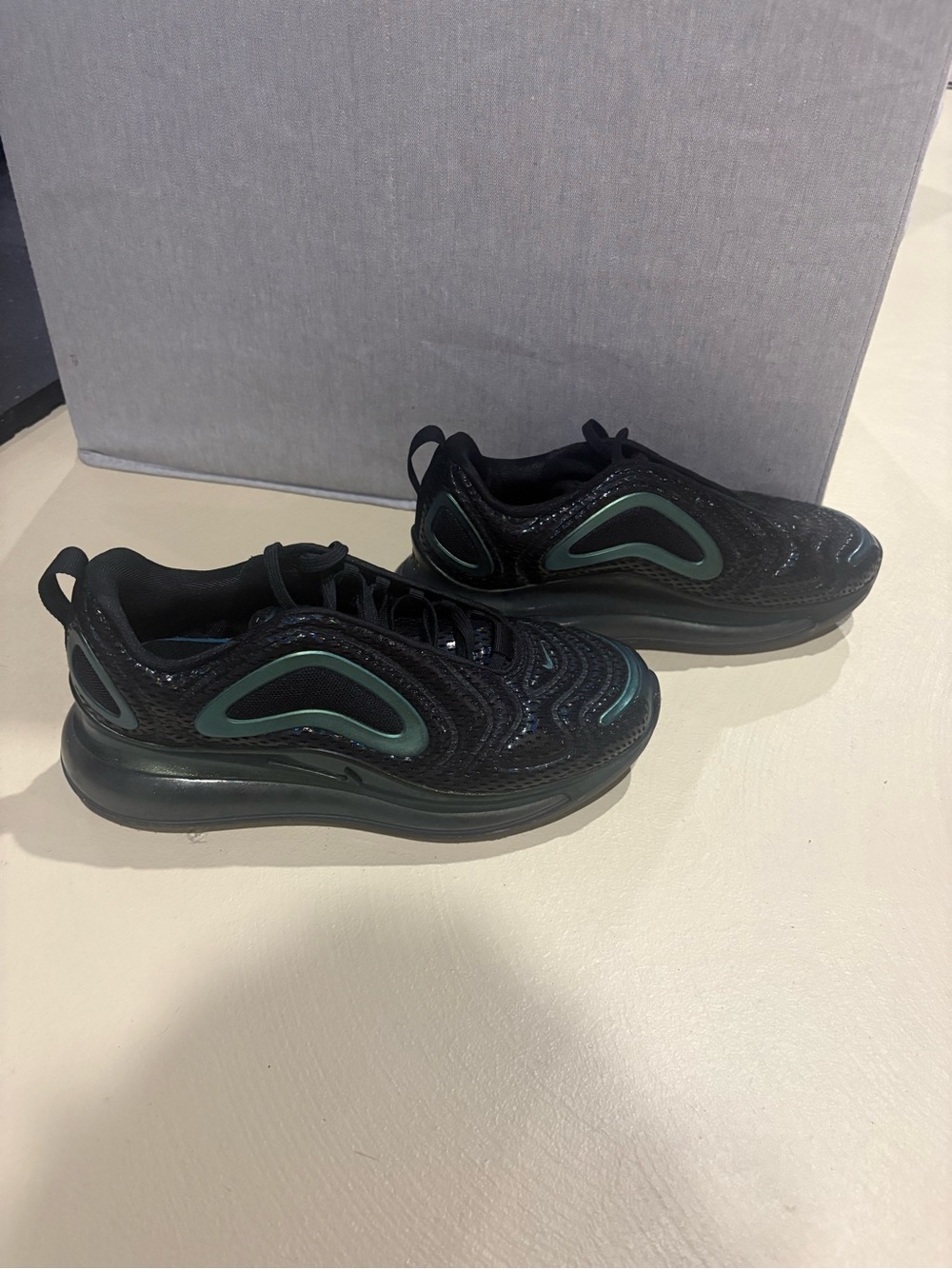 Nike Women's Black Sneakers with Teal Trim